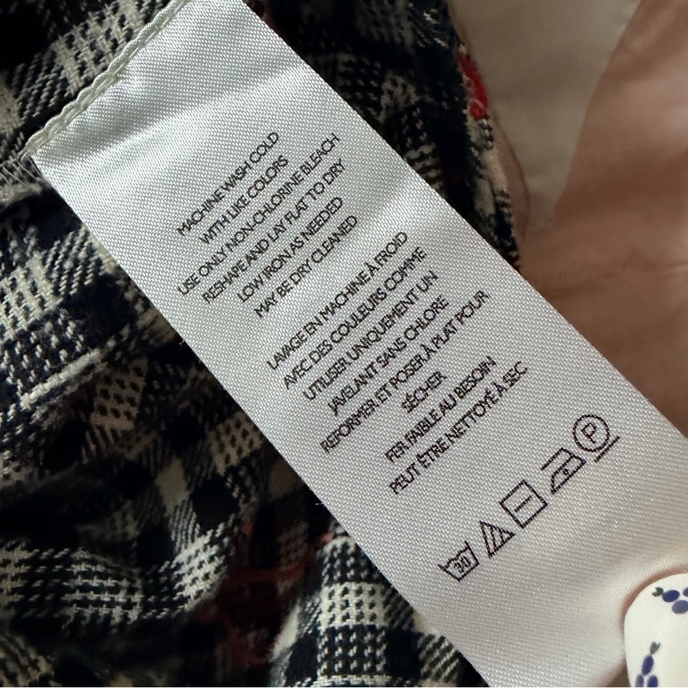 NWOT BDG Urban Outfitters Dani Embroidered Flannel Shirt Tunic Top Oversized, L - Picture 15 of 15